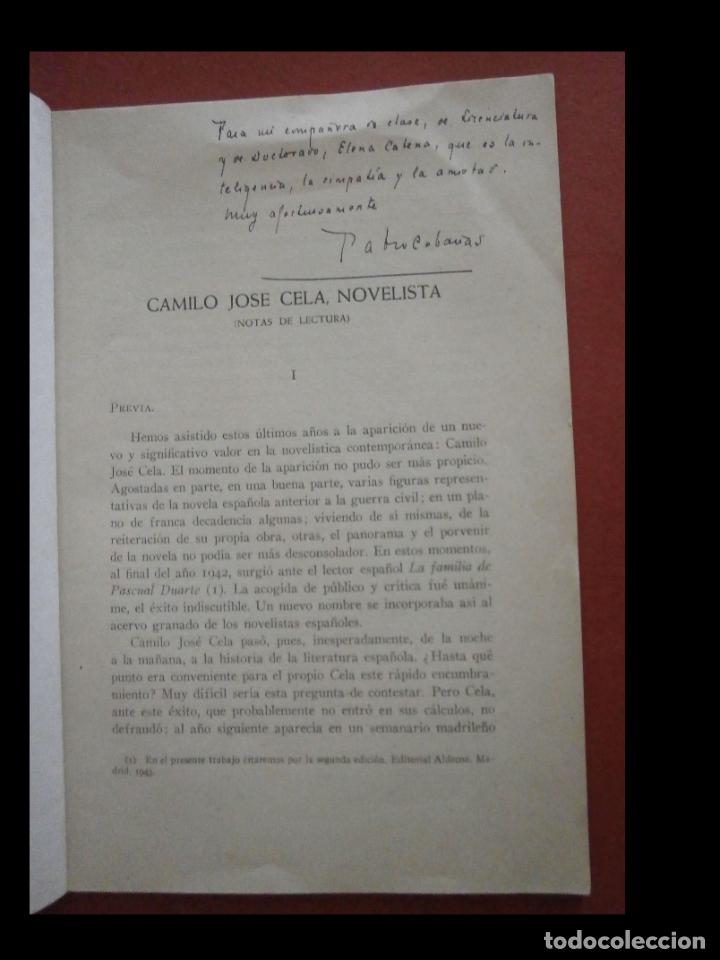Libros de segunda mano: Camilo Jose Cela, Novelista. Pablo Caba&ntilde;as - Foto 4