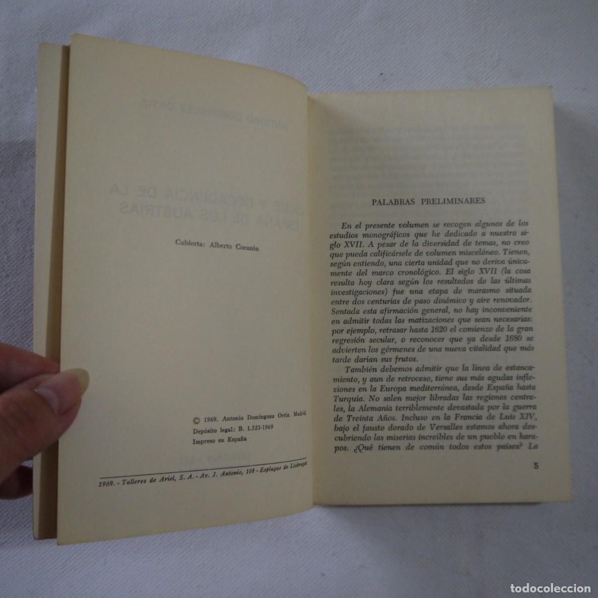 Libros de segunda mano: CRISIS Y DECADENCIA DE LA ESPA&Ntilde;A DE LOS AUSTRIAS - A. DOMINGUEZ ORTIZ - EDICIONES ARIEL - 1969 - Foto 5