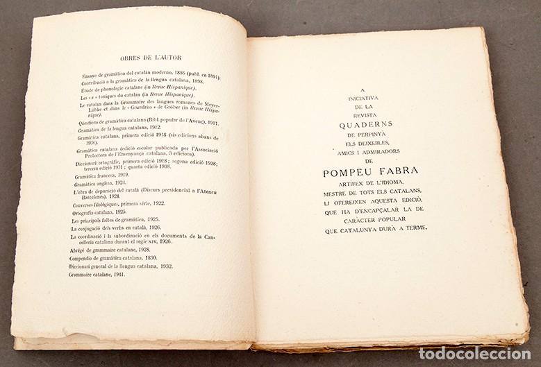 Libros de segunda mano: POMPEU FABRA - CONVERSES FILOL&Ograve;GIQUES - 1946 - Foto 4