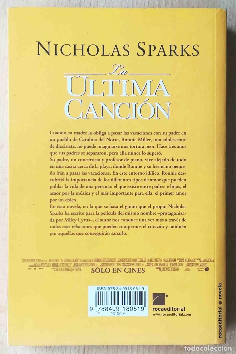 Libros de segunda mano: La &uacute;ltima canci&oacute;n (Nicholas Sparks) Rocaeditorial 2010 - Foto 4