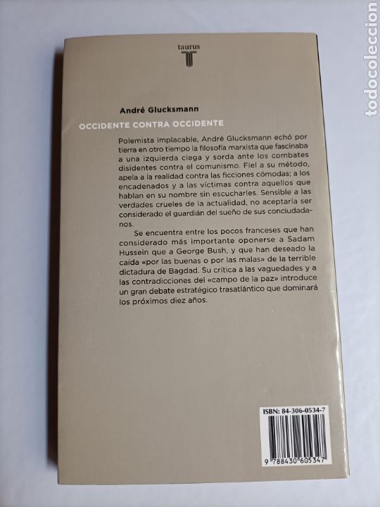 Libros de segunda mano: Occidente contra occidente Andre Glucksmann - Foto 6