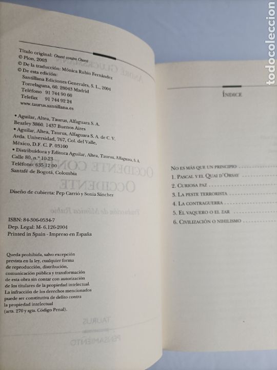 Libros de segunda mano: Occidente contra occidente Andre Glucksmann - Foto 8
