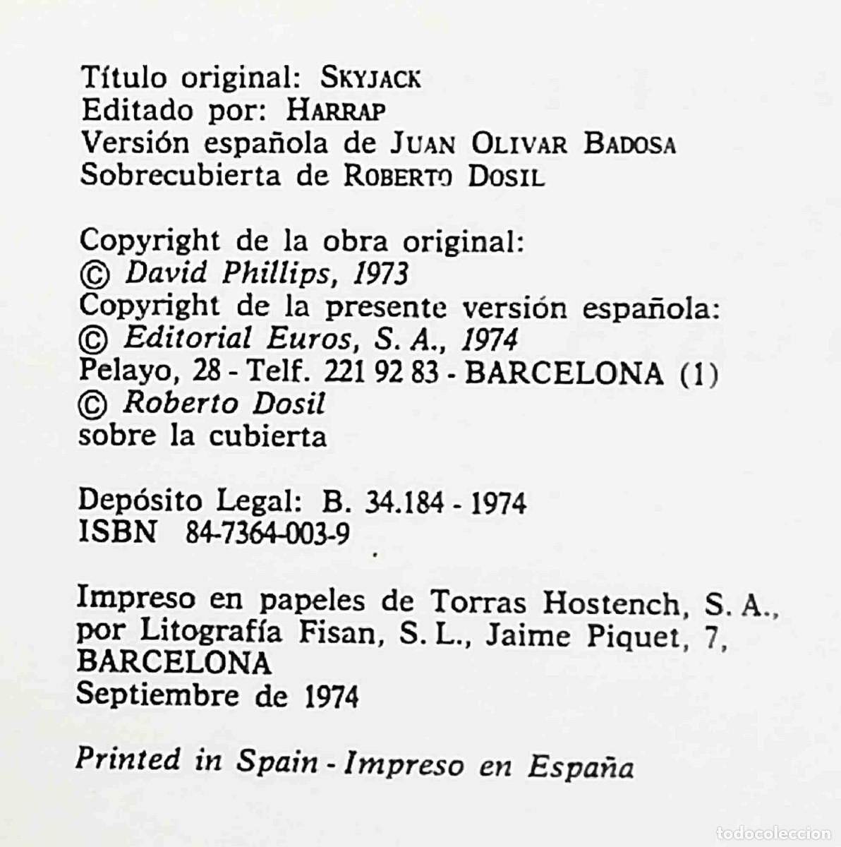 Libros de segunda mano: Historia de la pirater&iacute;a a&eacute;rea (David Phillips) - Foto 2