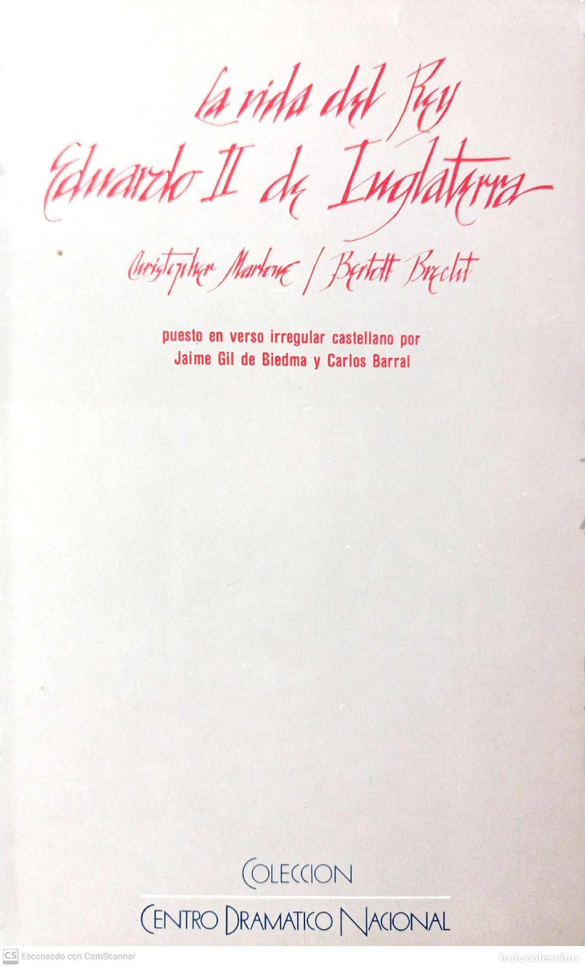 Libros de segunda mano: La vida del Rey Eduardo II de Inglaterra - Marlowe, Christopher; Brecht, Bertolt - Foto 1