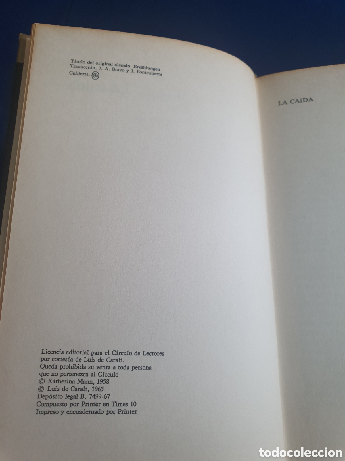Libros de segunda mano: LA CAIDA THOMAS MANN CIRCULO DE LECTORES - Foto 3