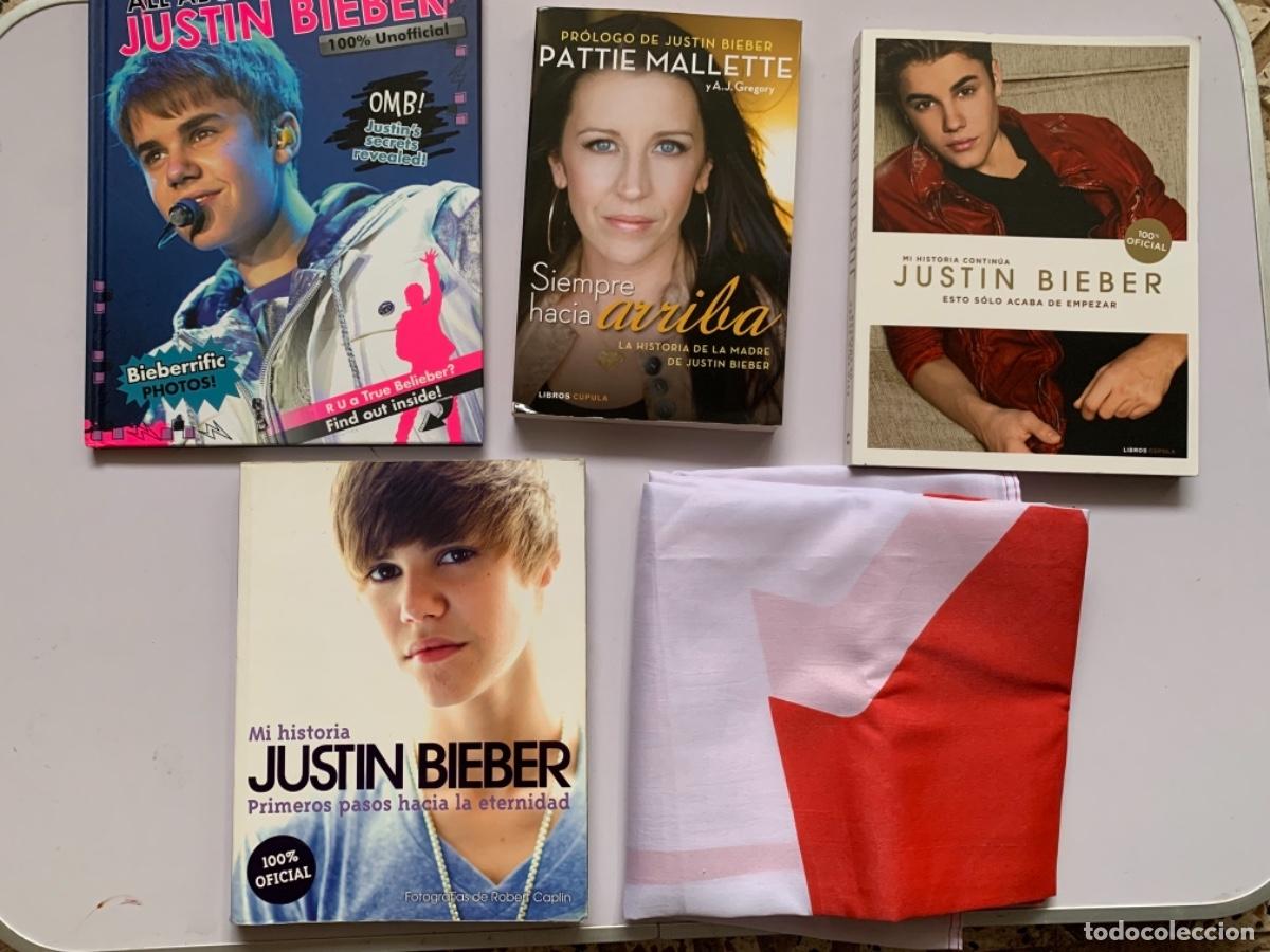 Libros de segunda mano: Lote de 4 libros de Justin Bieber y la bandera de Canad&aacute; - Foto 1