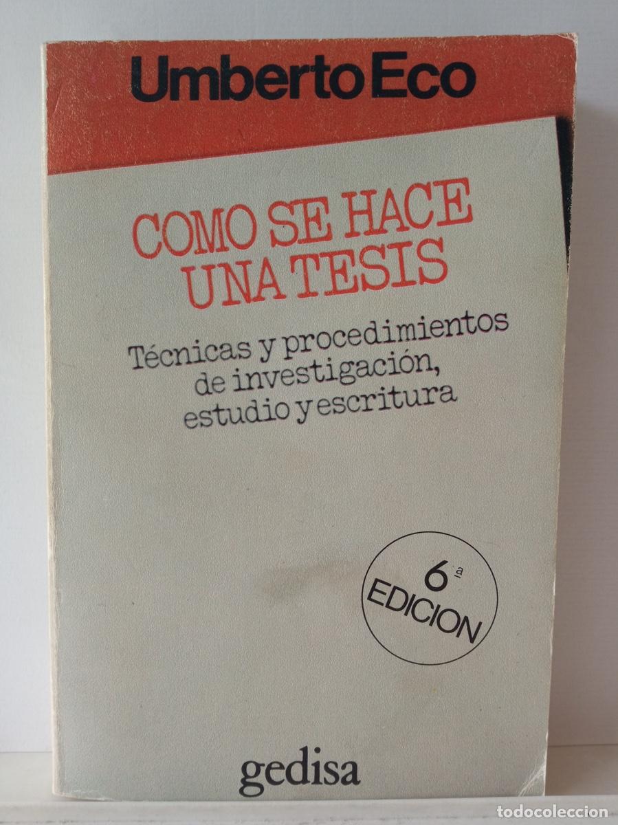 Libros de segunda mano: C&Oacute;MO SE HACE UNA TESIS, Umberto Eco - Foto 1