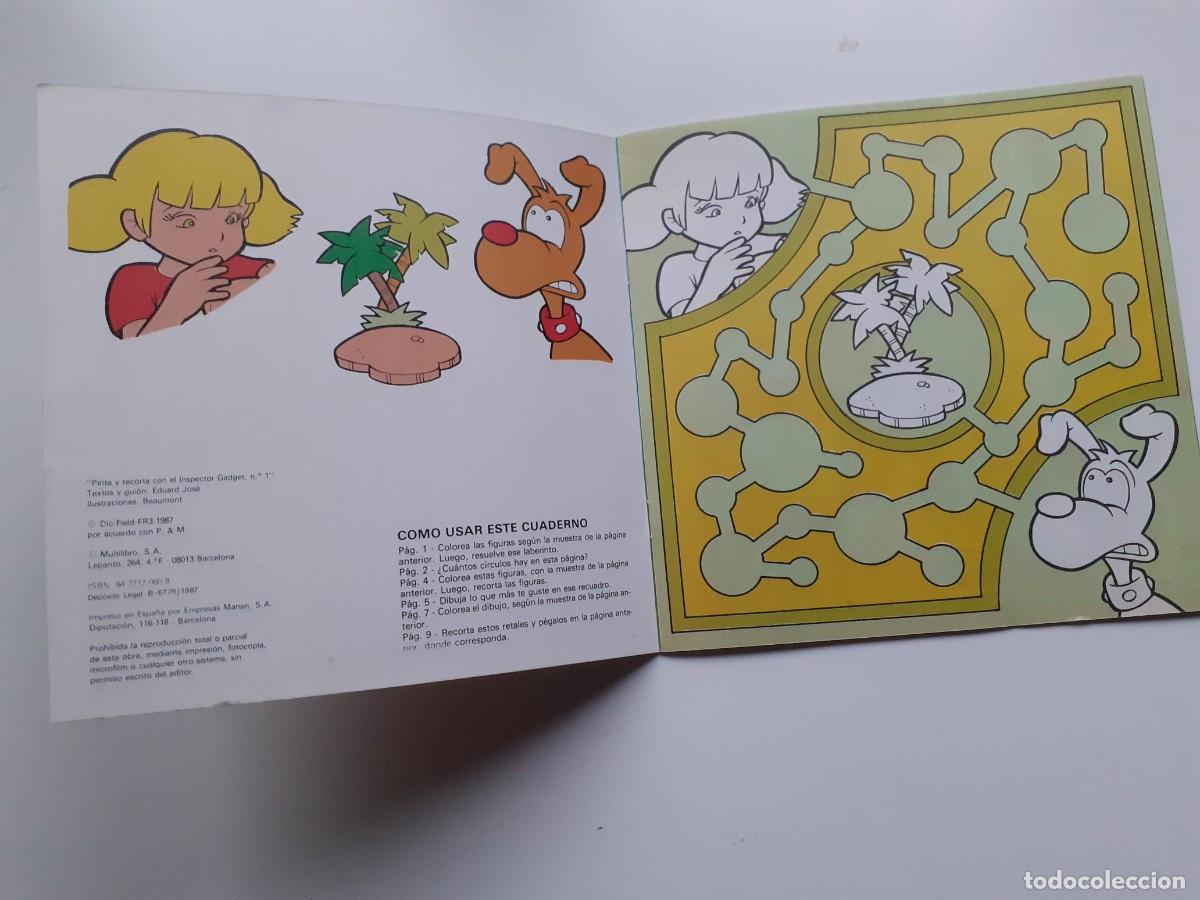 Libros de segunda mano: N&ordm; 1. Cuento Pinta y recorta con el Inspector Gadget. Ed. Multilibro - Foto 3