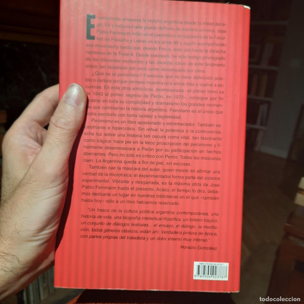 Libros de segunda mano: Peronismo, Jos&eacute; Pablo Feinmann - Foto 2