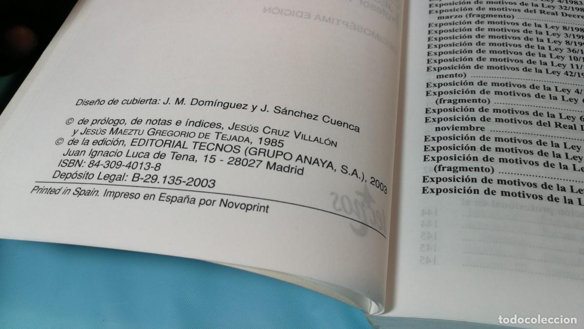 Libros de segunda mano: ESTATUTO de los TRABAJADORES, 17 edici&oacute;n 2003 - Foto 4