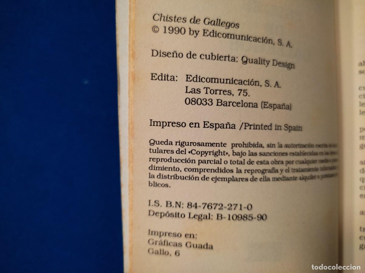 Libros de segunda mano: Chistes de Gallegos Edicomunicaci&oacute;n S,A. 1990 - Foto 5