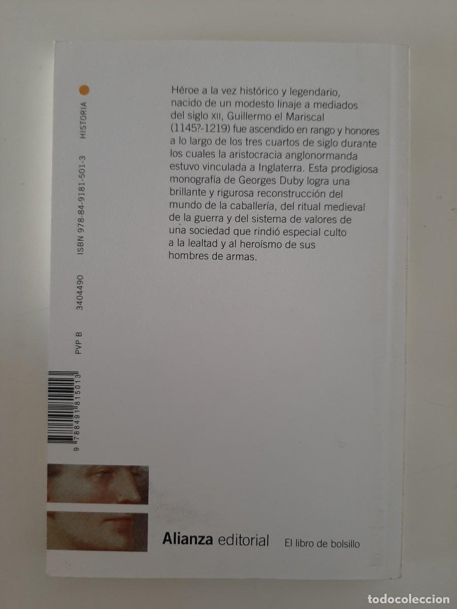 Libros de segunda mano: GUILLERMO EL MARISCAL. GEORGE DUBY. ALIANZA EDITORIAL. 2019 - Foto 2