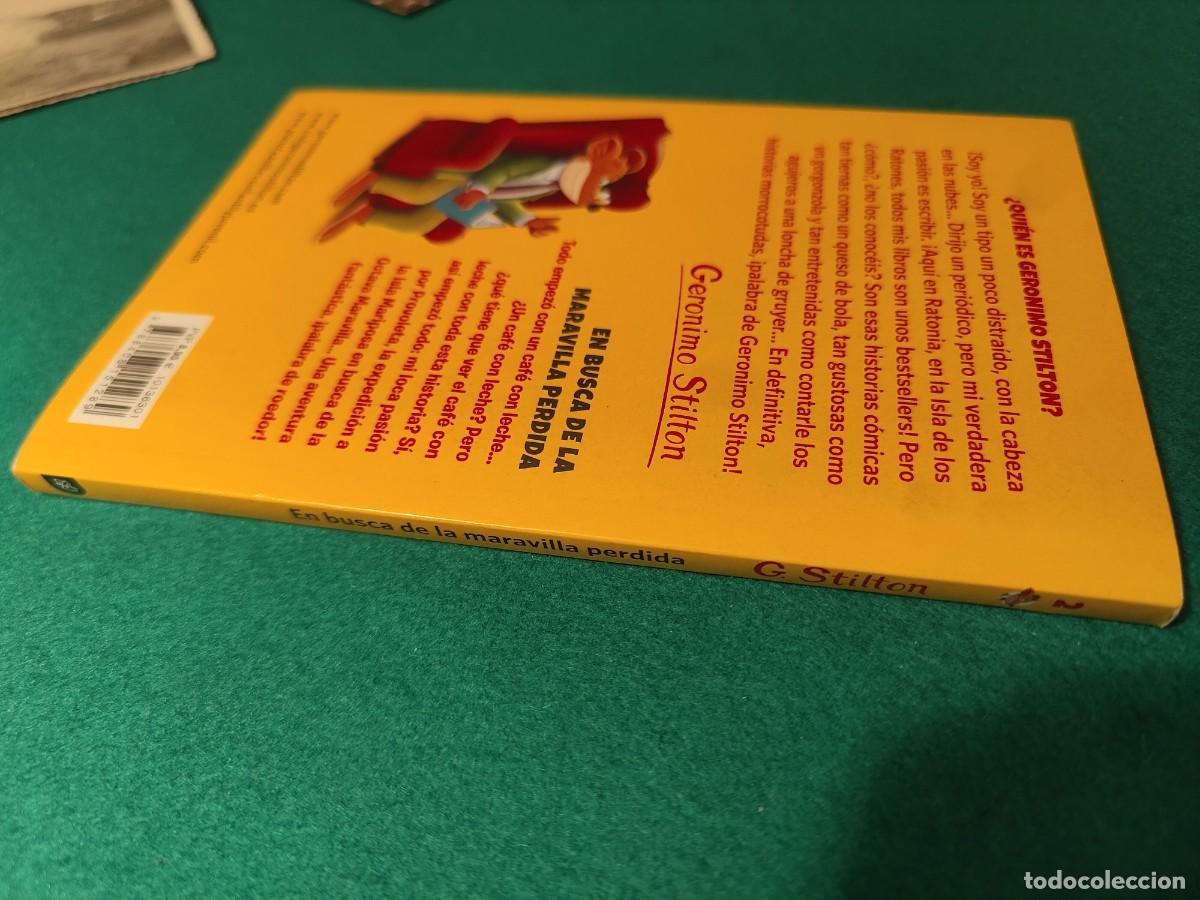 Libros de segunda mano: GERONIMO STILTON. EN BUSCA DE LA MARAVILLA PERDIDA. COMO NUEVO. - Foto 2