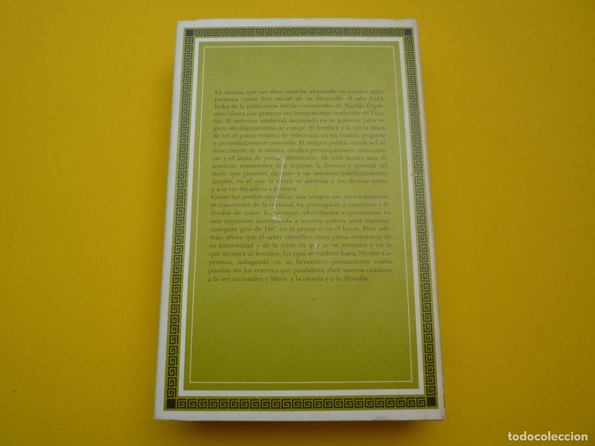 Libros de segunda mano: LIBRO SOBRE LAS REVOLUCIONES DE LOS ORBES CELESTES - Nicolas Copernico - 1982 - Foto 3
