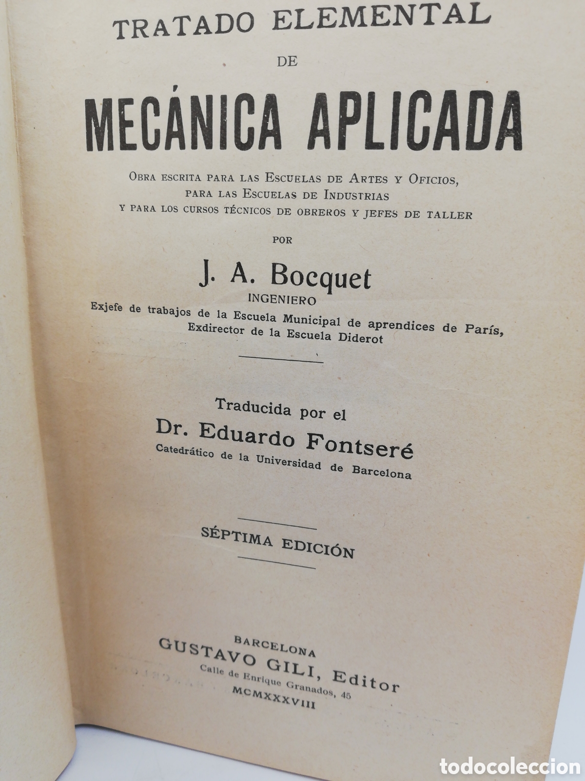 Libros de segunda mano: Libro Mec&aacute;nica Aplicada. J. A. Bocquet. 1936. - Foto 11