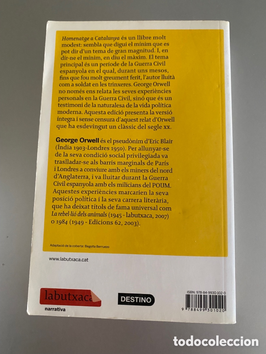 Libros de segunda mano: Homenatge a Catalunya . George Orwell - Foto 2