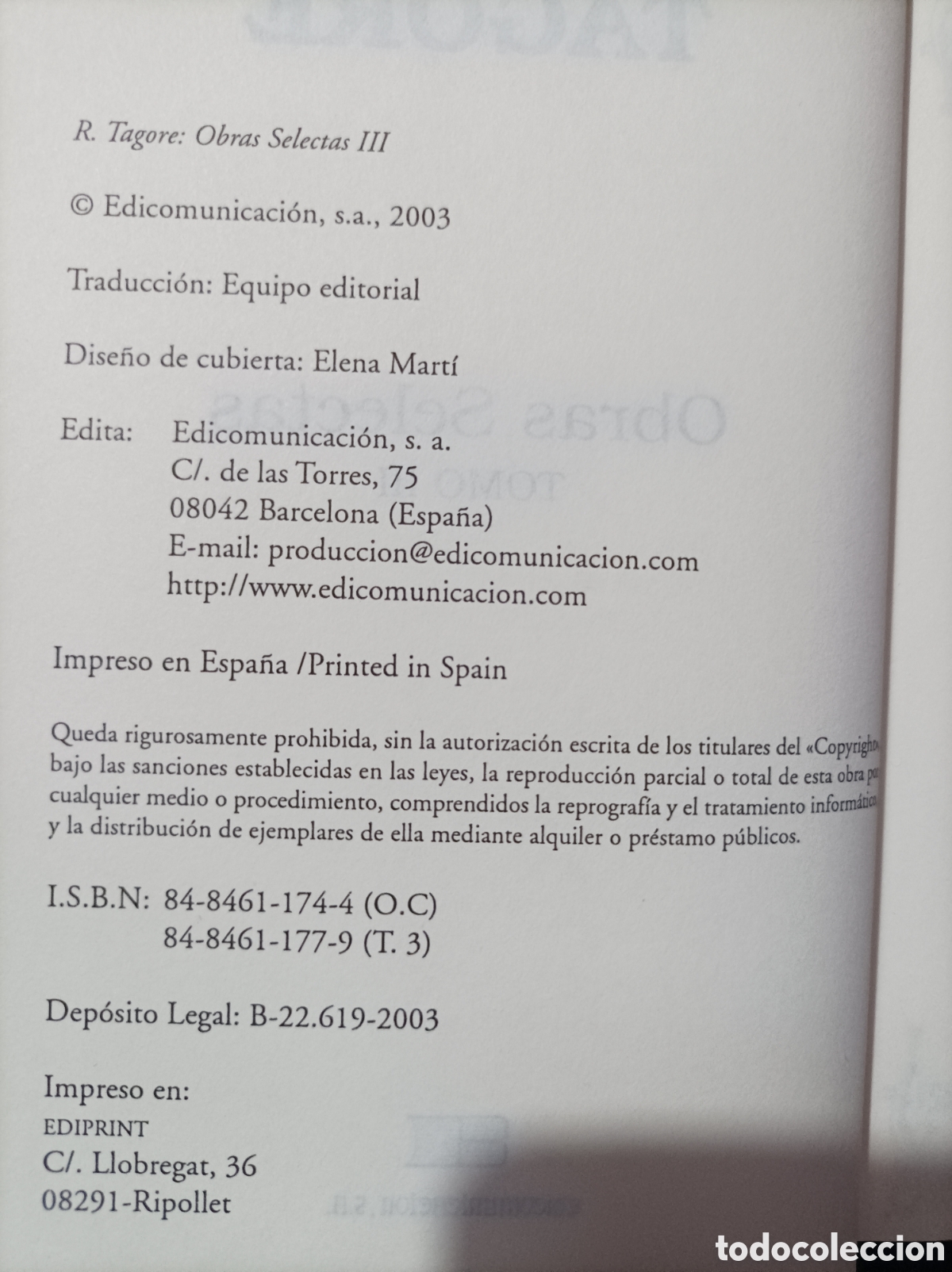 Libros de segunda mano: Rabindranath tagore obras selectas III - Foto 4