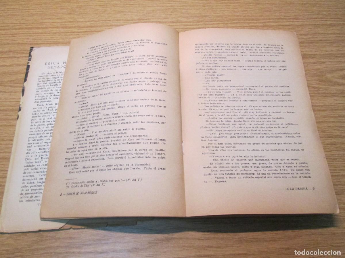 Libros de segunda mano: A LA DERIVA. ERICH MARIA REMARQUE. LOGOS EDITORES. 1954 - Foto 6