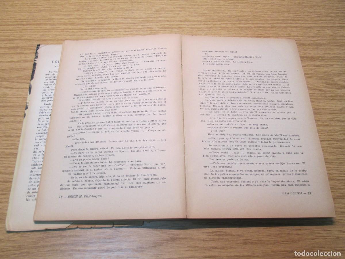 Libros de segunda mano: A LA DERIVA. ERICH MARIA REMARQUE. LOGOS EDITORES. 1954 - Foto 7