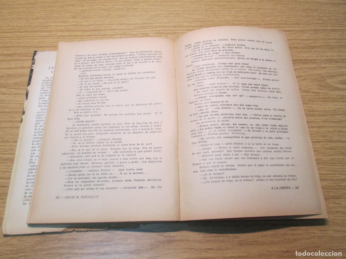 Libros de segunda mano: A LA DERIVA. ERICH MARIA REMARQUE. LOGOS EDITORES. 1954 - Foto 8