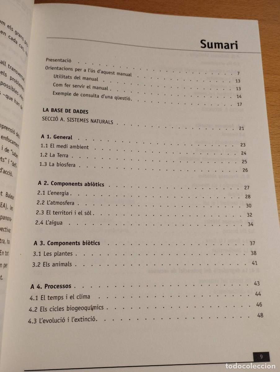 Libros de segunda mano: CONEIXEMENTS B&Agrave;SICS EN EDUCACI&Oacute; AMBIENTAL. BASE DE DADES PER A LELABORACI&Oacute; DACTIVITATS I PROGRAMES - Foto 3