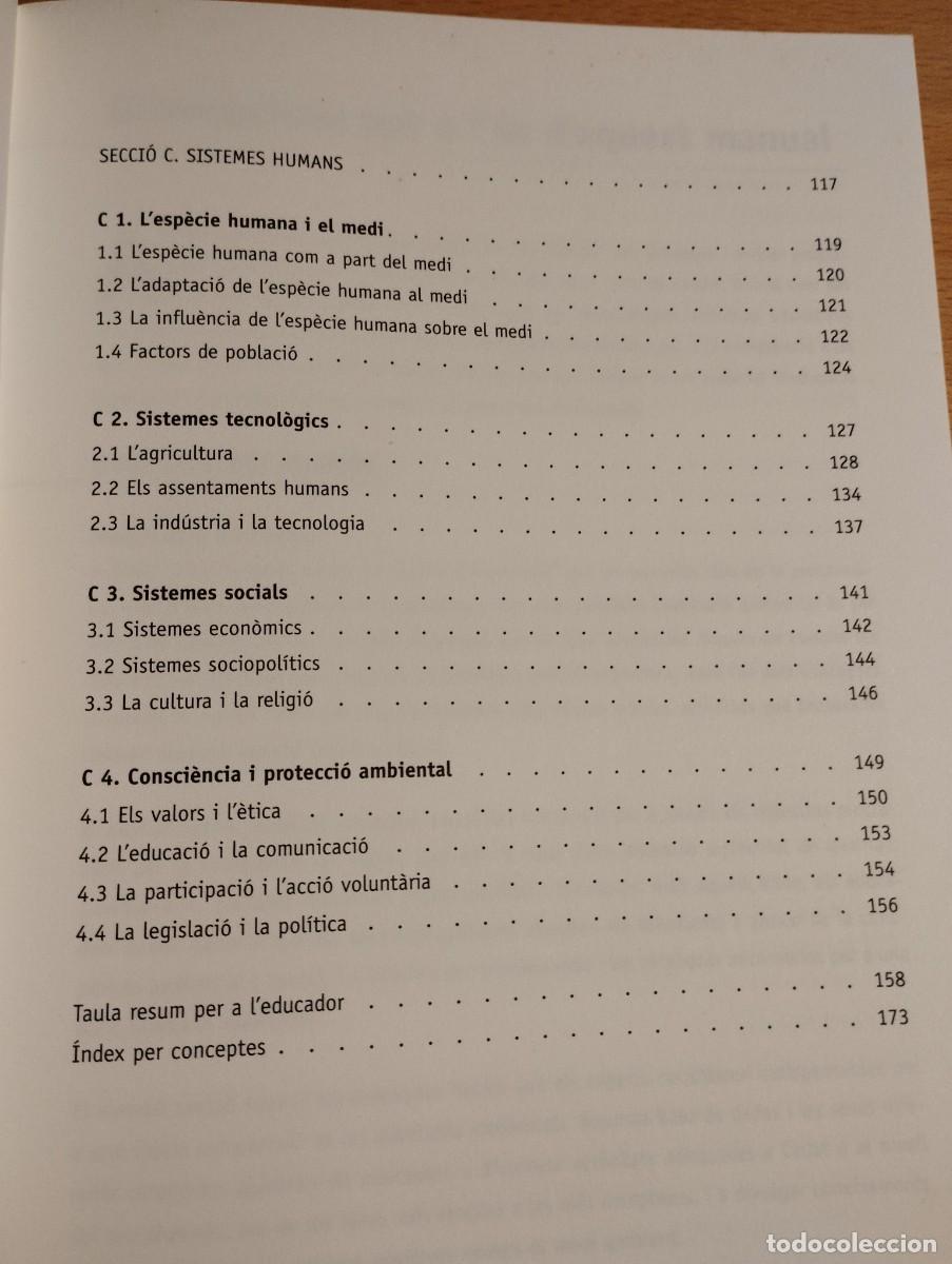Libros de segunda mano: CONEIXEMENTS B&Agrave;SICS EN EDUCACI&Oacute; AMBIENTAL. BASE DE DADES PER A LELABORACI&Oacute; DACTIVITATS I PROGRAMES - Foto 5