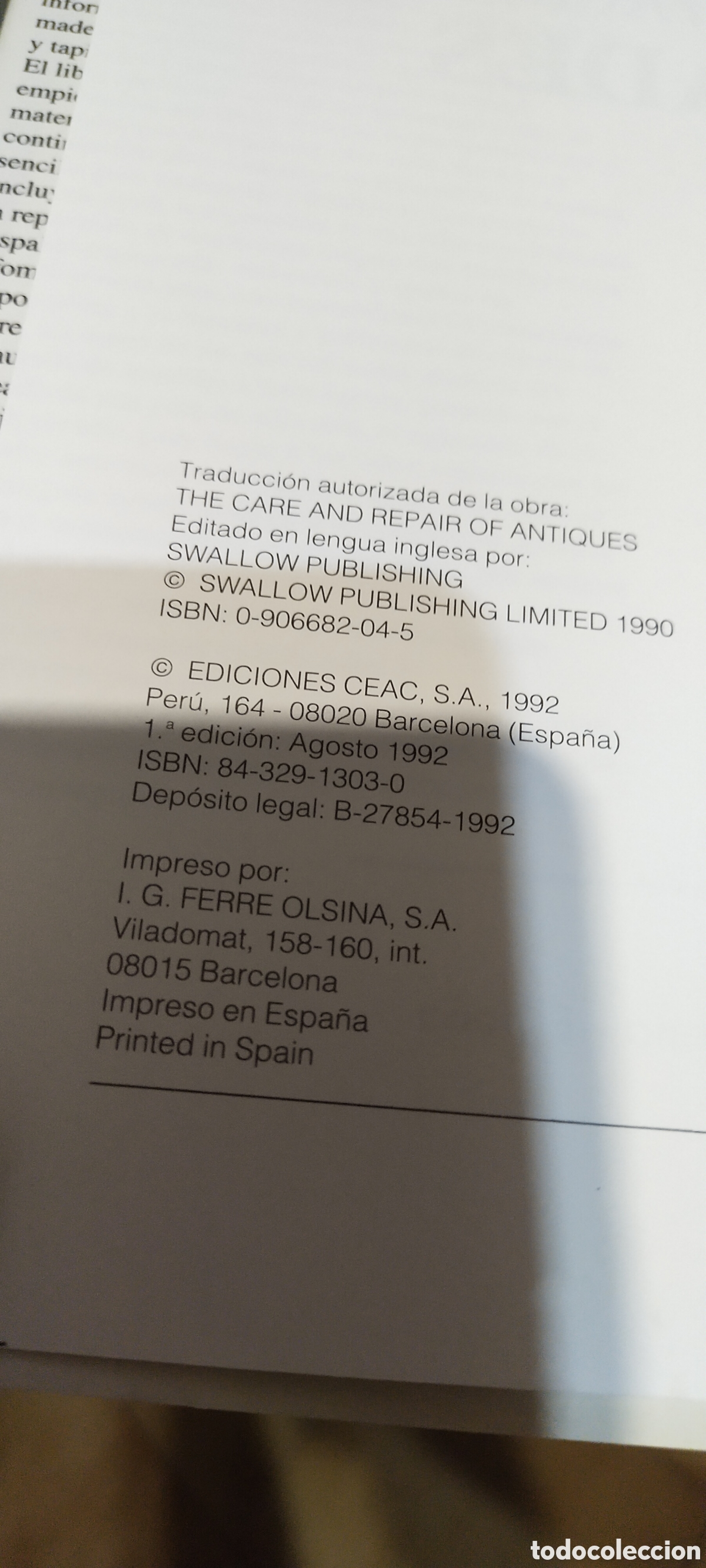 Libros de segunda mano: C&oacute;mo cuidar y restaurar antig&uuml;edades - Foto 3