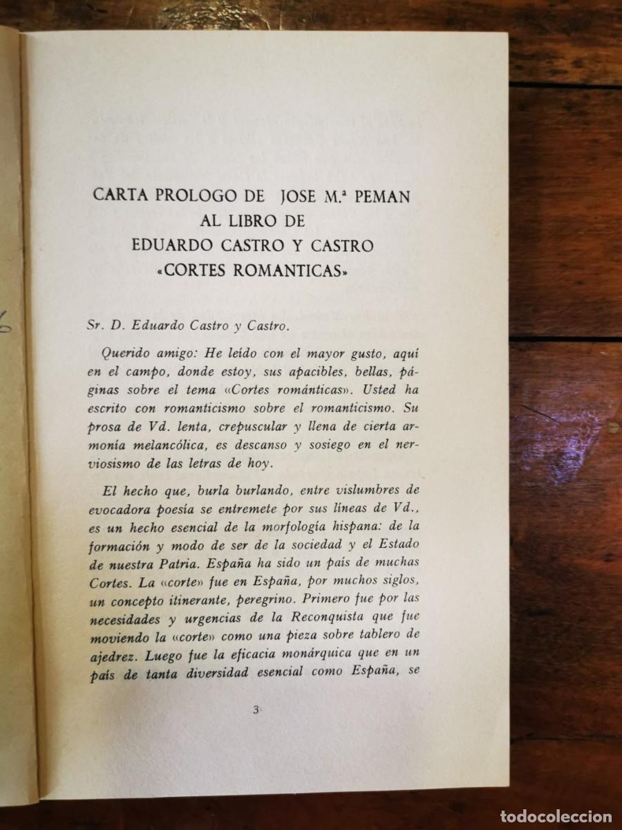 Libros de segunda mano: CASTRO Y CASTRO, Eduardo. Cortes rom&aacute;nticas - Foto 2