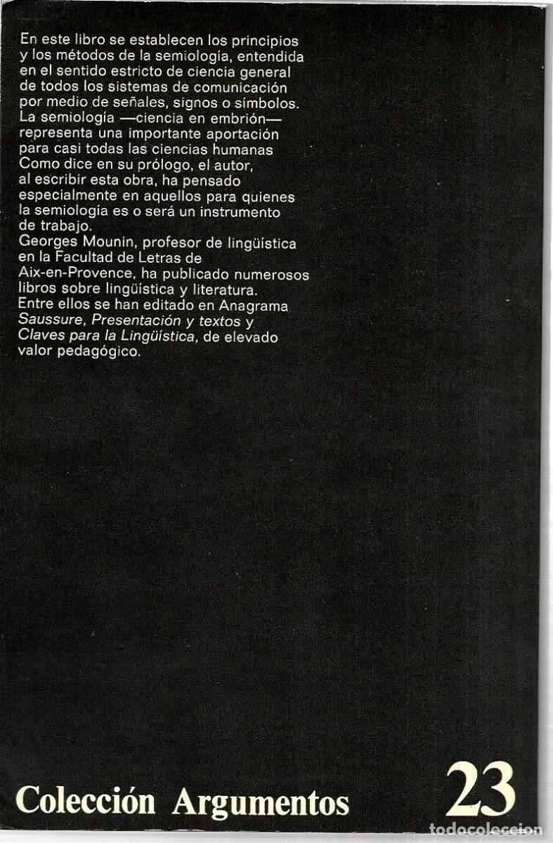 Libros de segunda mano: Georges Mounin . Introducci&oacute;n a la semiolog&iacute;a . Anagrama - Foto 2