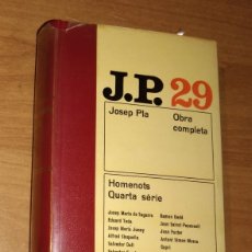 Libros de segunda mano: JOSEP PLA - OBRA COMPLETA, 29. HOMENOTS, QUARTA SÈRIE - DESTINO, 1975. Lote 373882204