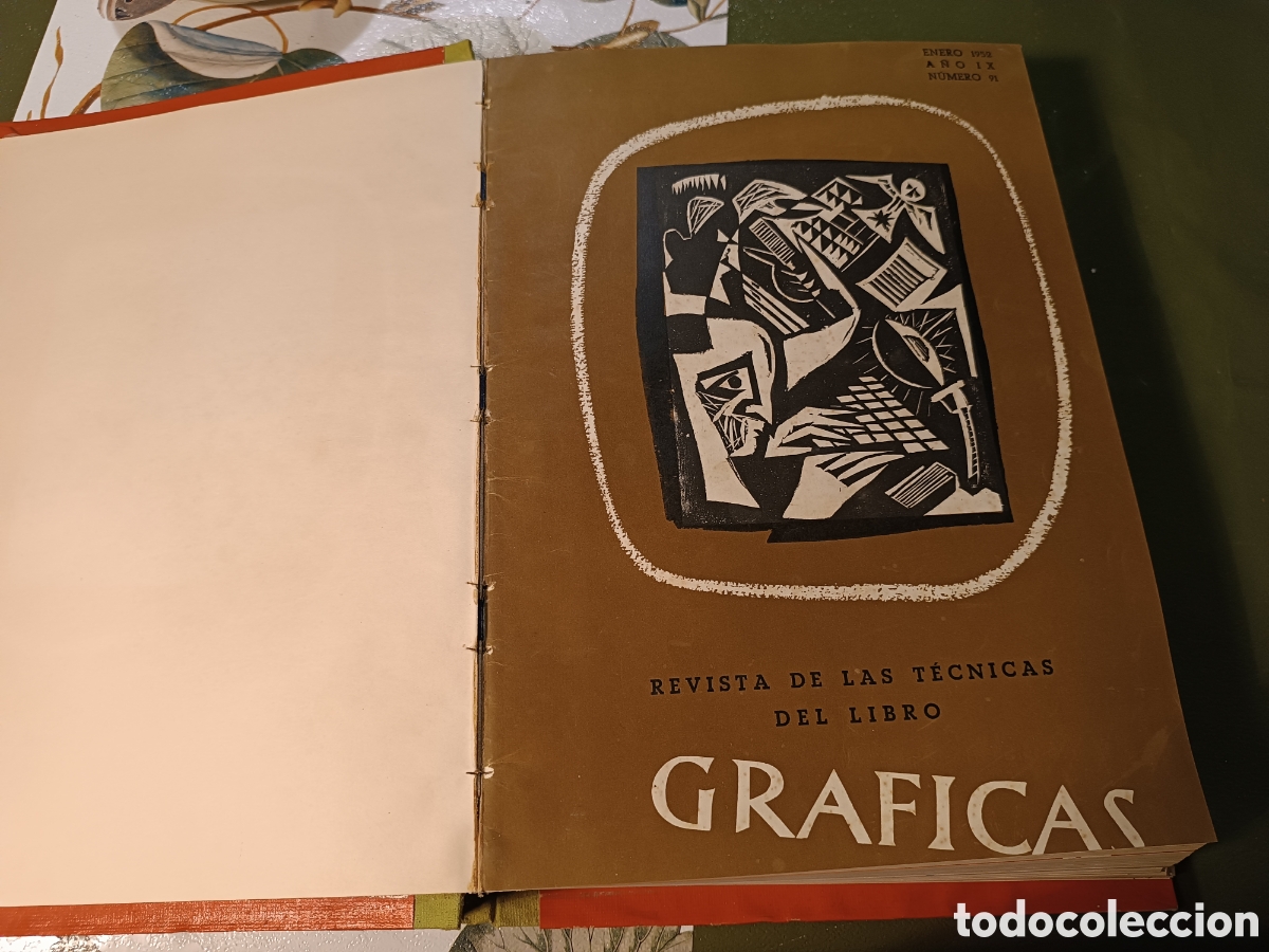 Libros de segunda mano: GRAFICAS, REVISTA DE LAS TECNICAS DEL LIBRO A&Ntilde;O COMPLETO 1952 - Foto 2