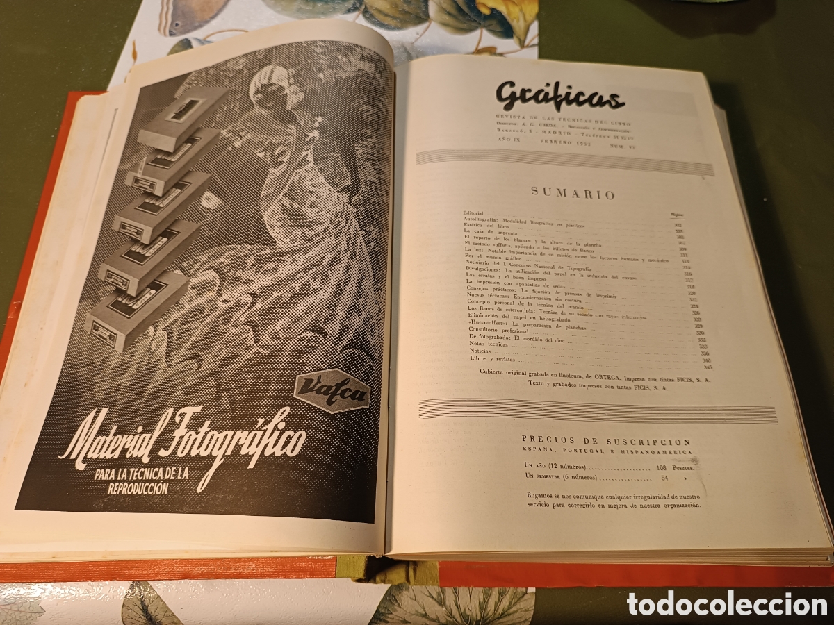Libros de segunda mano: GRAFICAS, REVISTA DE LAS TECNICAS DEL LIBRO A&Ntilde;O COMPLETO 1952 - Foto 9