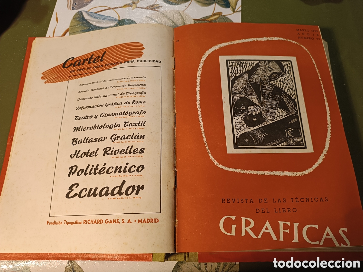 Libros de segunda mano: GRAFICAS, REVISTA DE LAS TECNICAS DEL LIBRO A&Ntilde;O COMPLETO 1952 - Foto 12