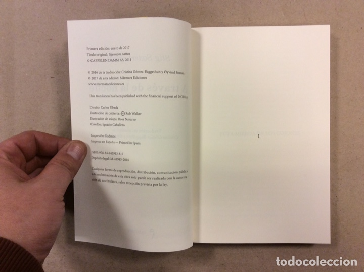 Libros de segunda mano: A TRAV&Eacute;S DE LA NOCHE. STIG S&AElig;TERBAKKEN. M&Aacute;RMARA EDICIONES 2017 (1&ordf; EDICI&Oacute;N). - Foto 3