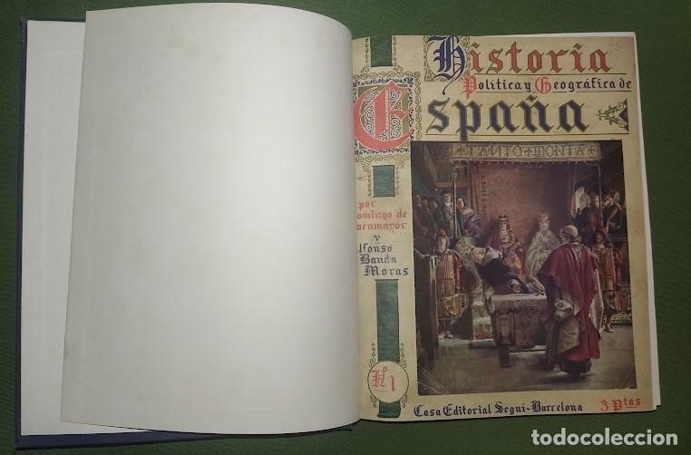Second hand books: HISTORIA POLITICA Y GEOGRAFICA DE ESPA&Ntilde;A-DOMINGO DE FUENMAYOR-2 vol-FASCICULOS 1 AL 58
