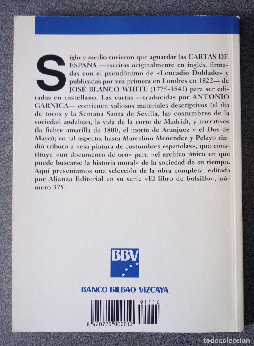 Libros de segunda mano: Cartas De Espa&ntilde;a Jos&eacute; Blanco White - Foto 2