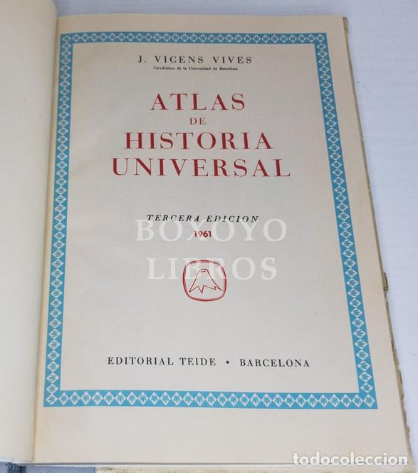 Libros de segunda mano: VICENS VIVES, J. Atlas de Historia Universal - Foto 2