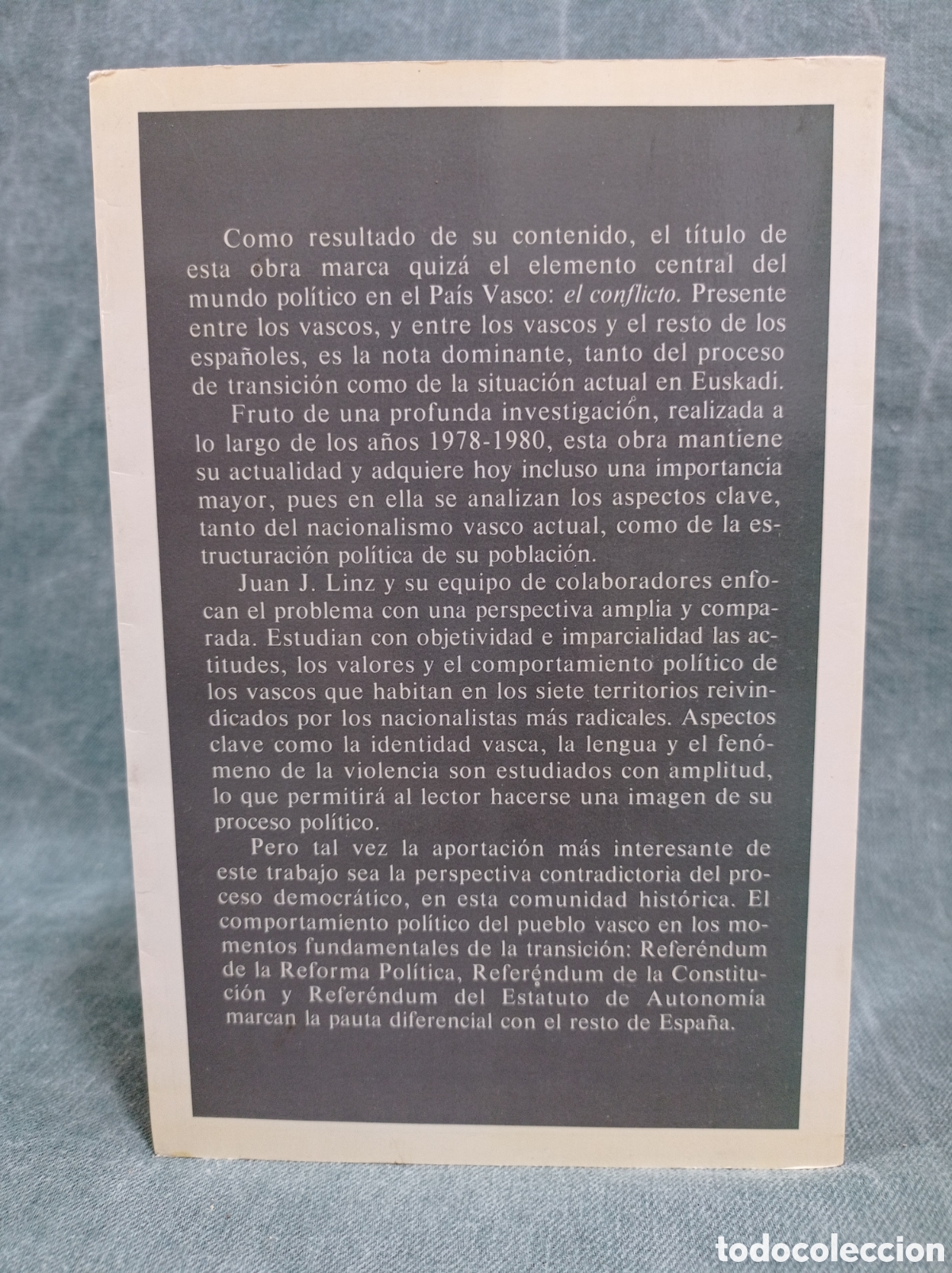 Libros de segunda mano: CONFLICTO EN EUSKADI - JUAN J. LINZ - ESPASA CALPE - Foto 4