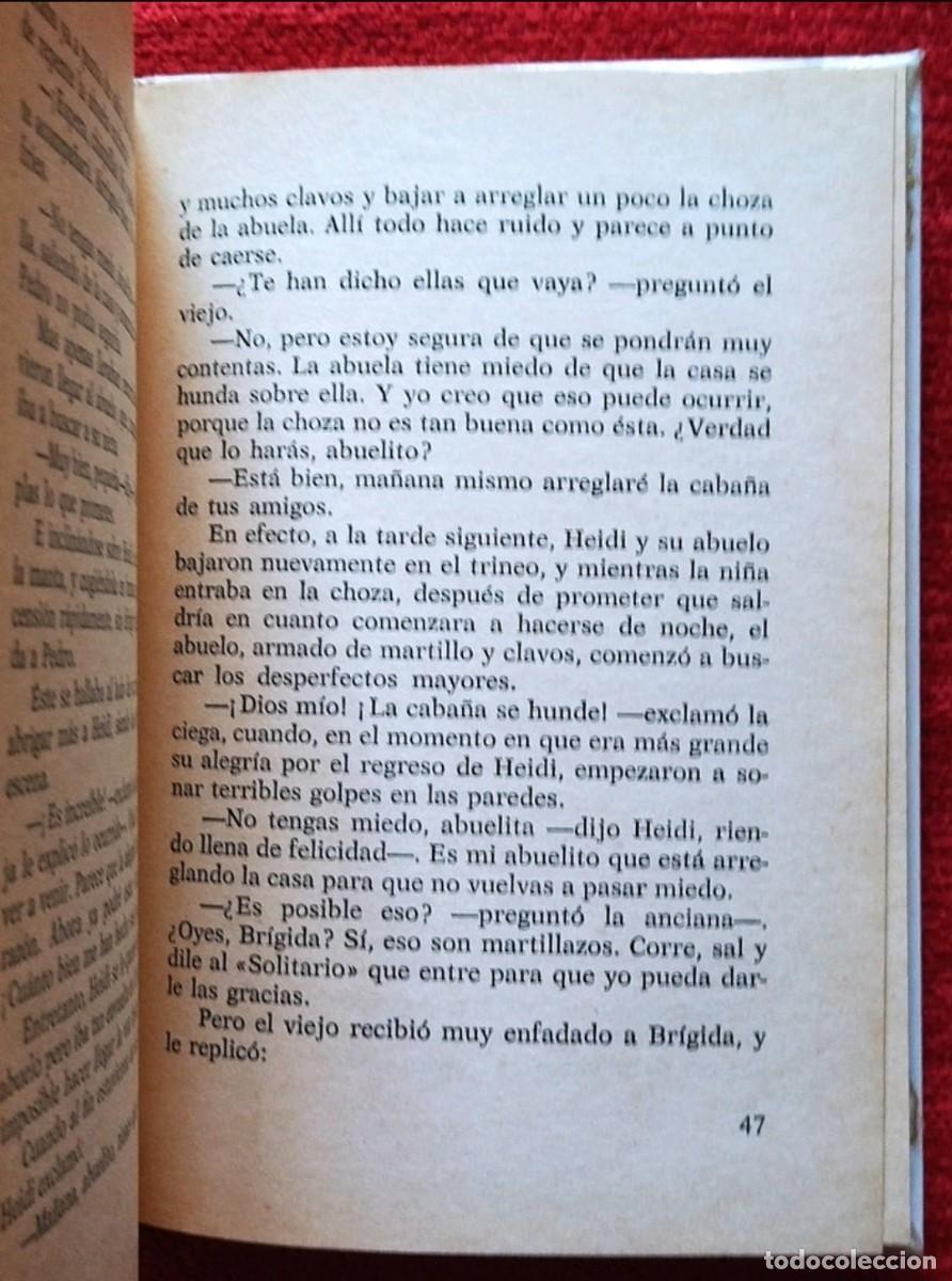 Libros de segunda mano: Heidi y Otra Vez Heidi. Juana Spyri. Tapas duras. - Foto 4