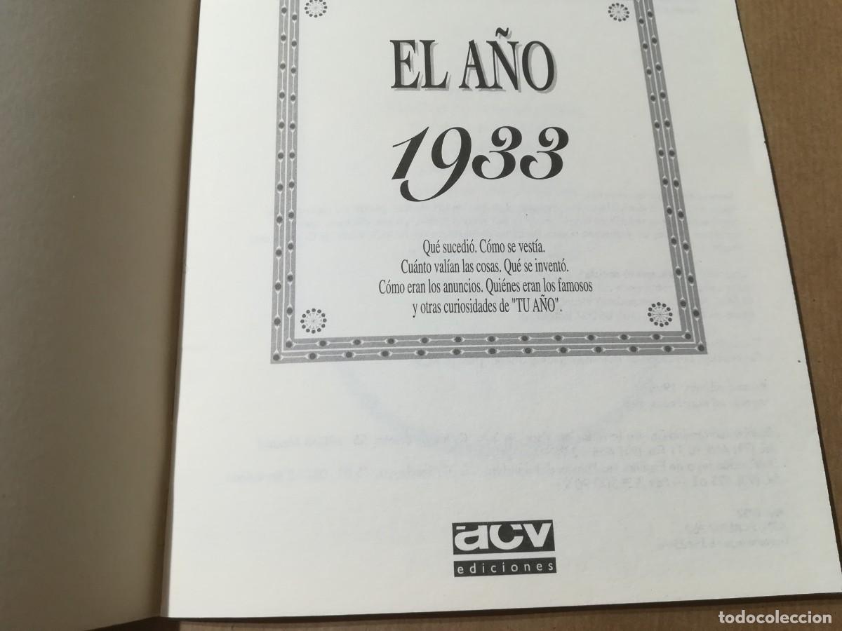 Libros de segunda mano: 1933 EL A&Ntilde;O QUE TU NACISTE / AP905 / ACV - Foto 5