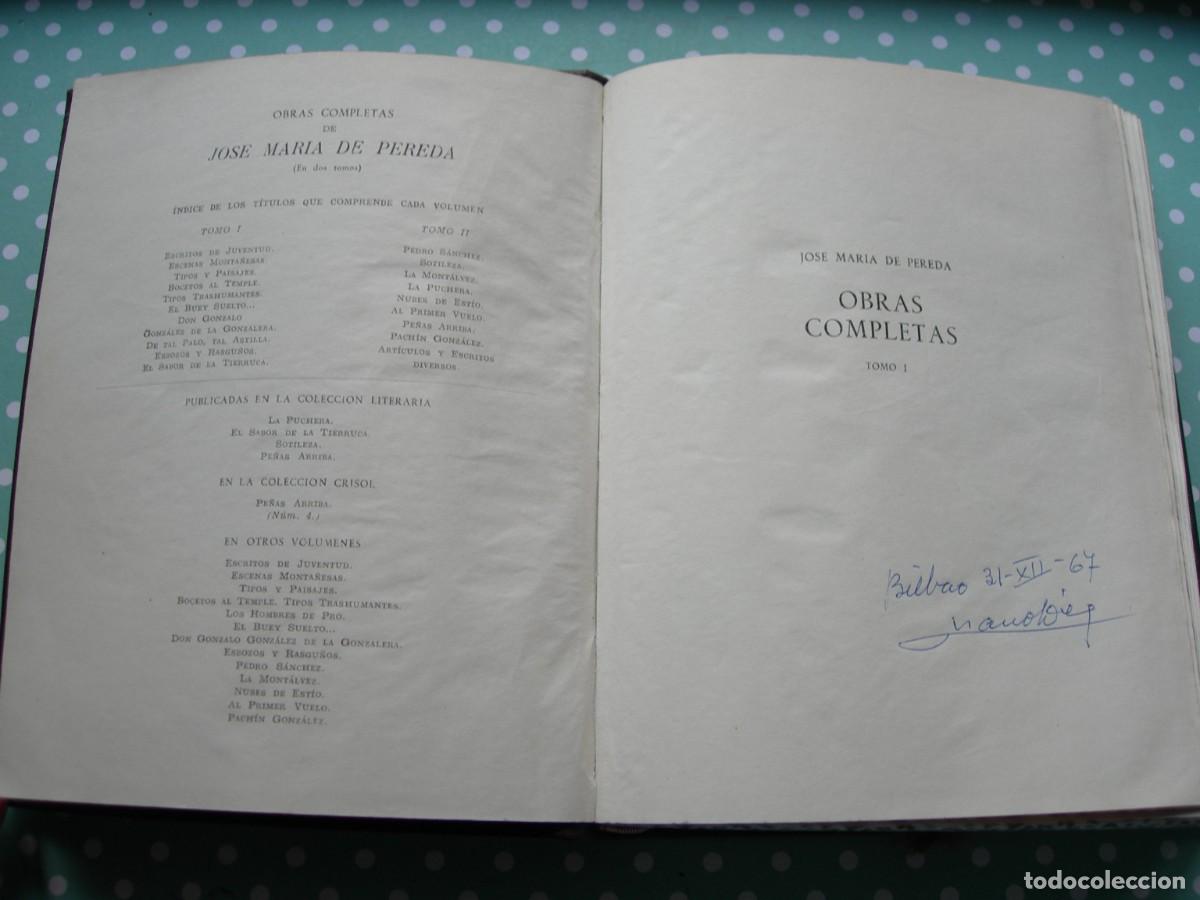 Libros de segunda mano: JOS&Eacute; MAR&Iacute;A DE PEREDA / OBRAS COMPLETAS / 2 TOMOS / - Foto 3