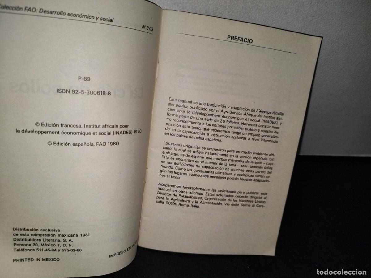 Libros de segunda mano: 41- LIBRETILLO. LA CR&Iacute;A DE POLLOS - 1980 - Foto 3