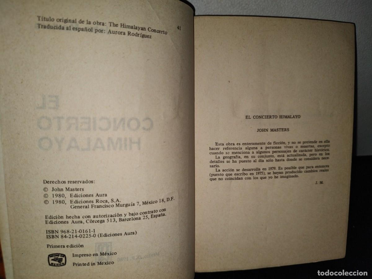 Libros de segunda mano: 42- EL CONCIERTO HIMALAYO - JOHN MASTERS - 1980 - Foto 5