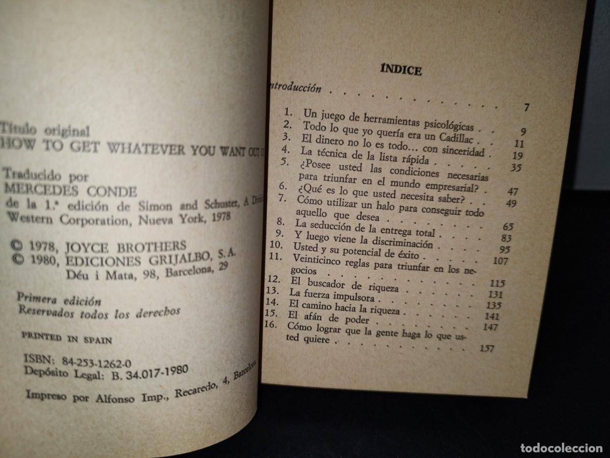 Libros de segunda mano: 43- C&Oacute;MO ALCANZAR SUS OBJETIVOS CON &Eacute;XITO - DRA. JOYCE BROTHERS - Foto 4