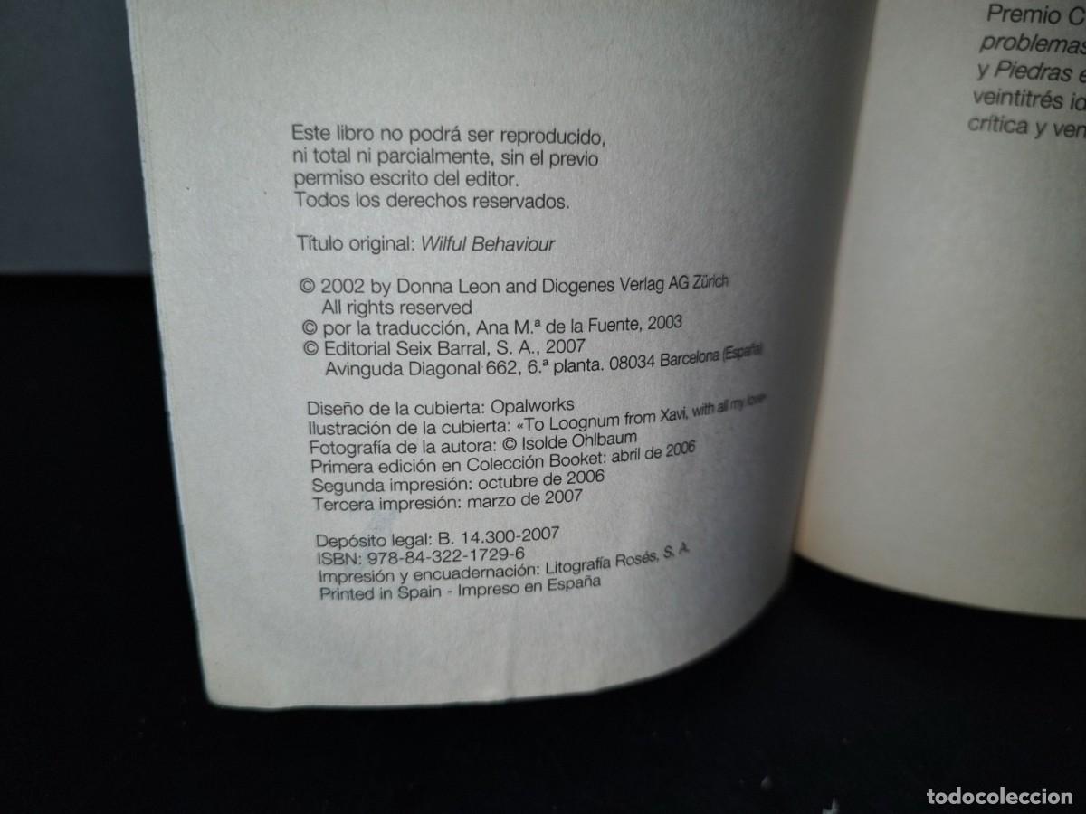 Libros de segunda mano: 43- MALAS ARTES - DONNA LEON - Foto 5