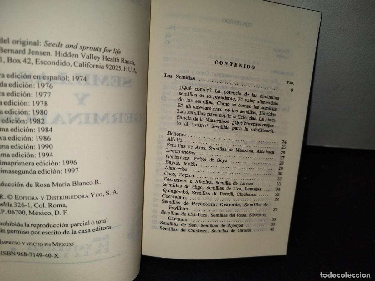Libros de segunda mano: 43- SEMILLAS Y GERMINADOS - DR. BERNARD JENSEN - Foto 4