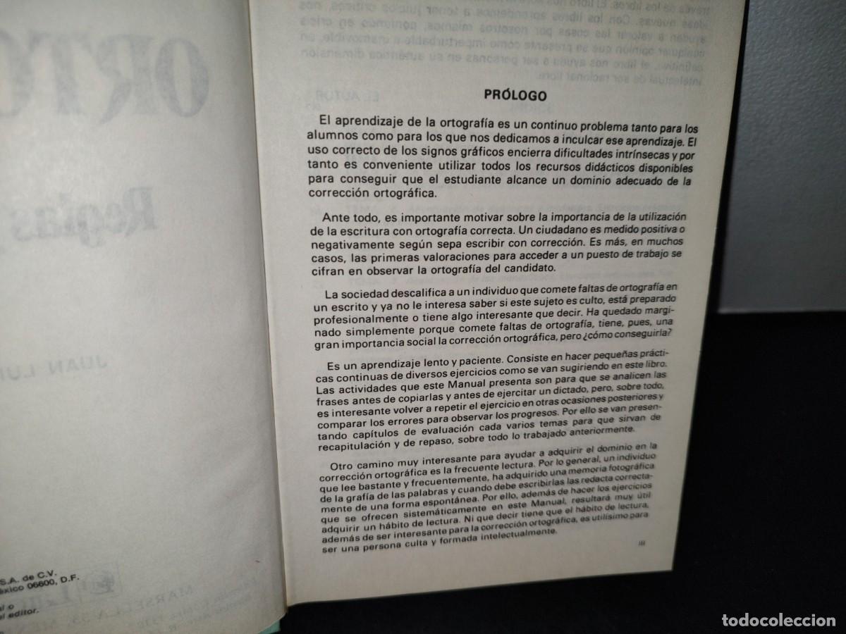 Libros de segunda mano: 44- ORTOGRAF&Iacute;A. REGLAS Y EJERCICIOS - JUAN LUIS FUENTES - Foto 4