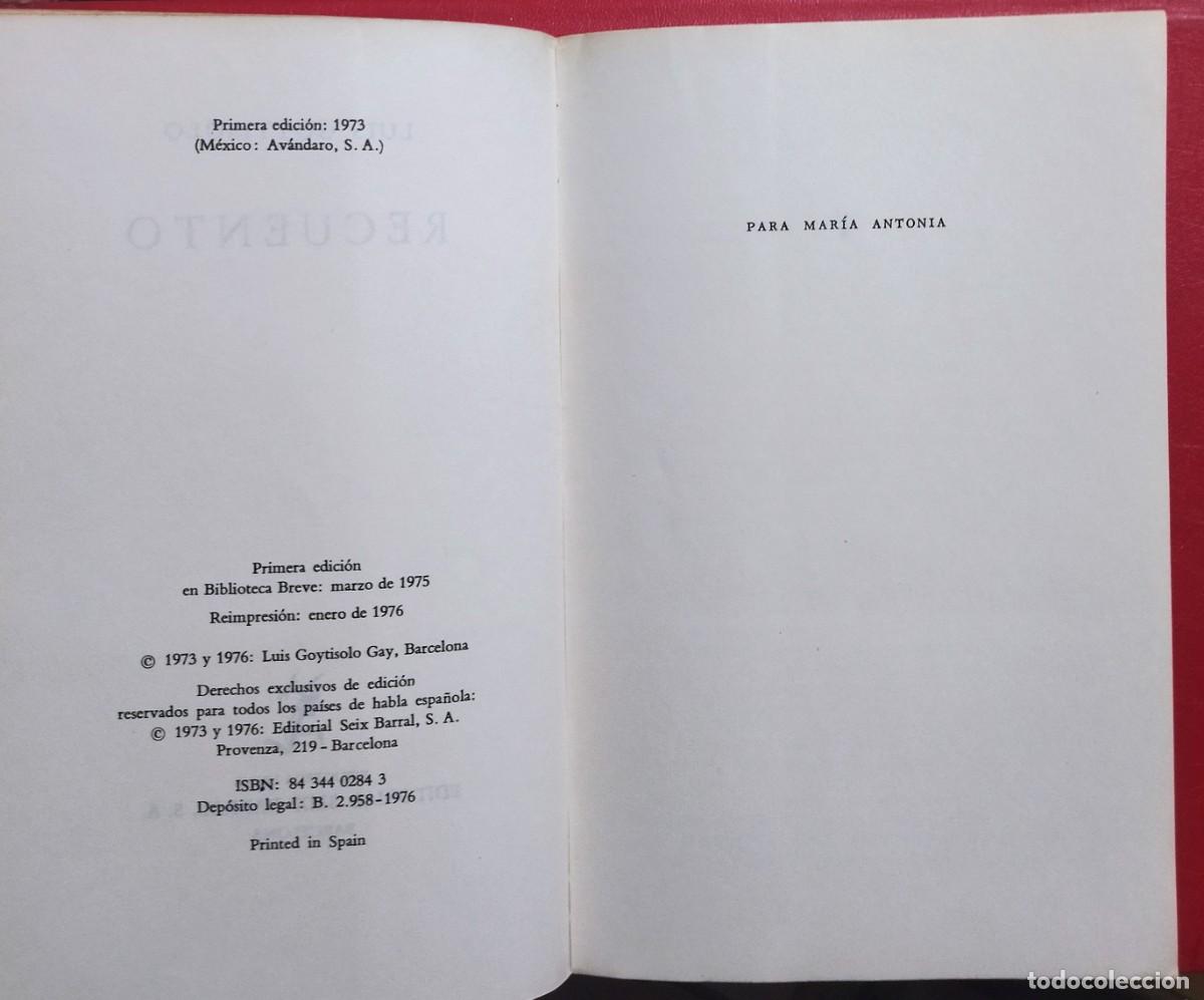 Libros de segunda mano: Recuento. Luis Goytisolo. Buen estado. - Foto 3