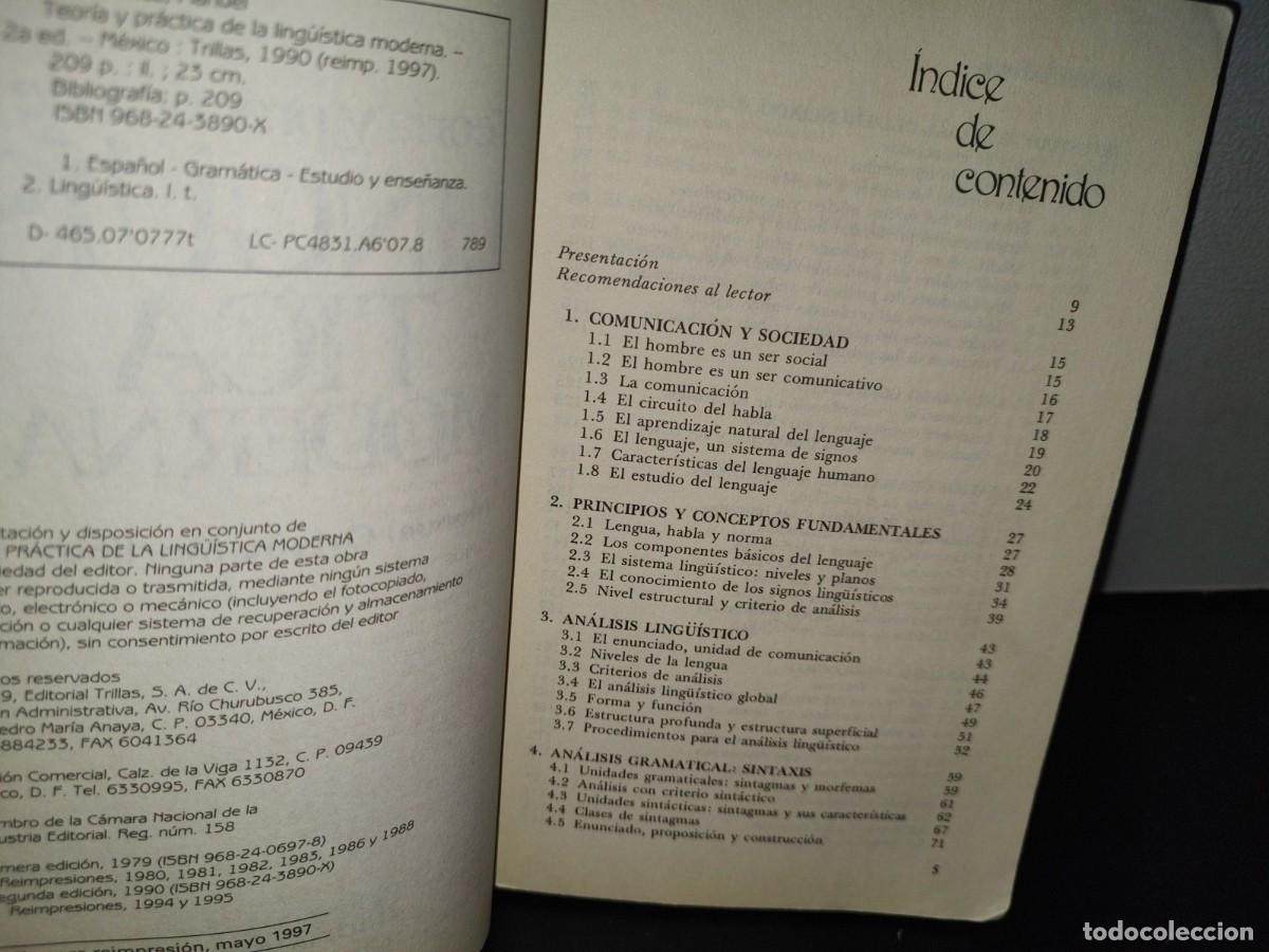 Libros de segunda mano: 44- TEOR&Iacute;A Y PR&Aacute;CTICA DE LA LING&Uuml;&Iacute;STICA MODERNA - MANUEL ORTU&Ntilde;O MART&Iacute;NEZ - Foto 4