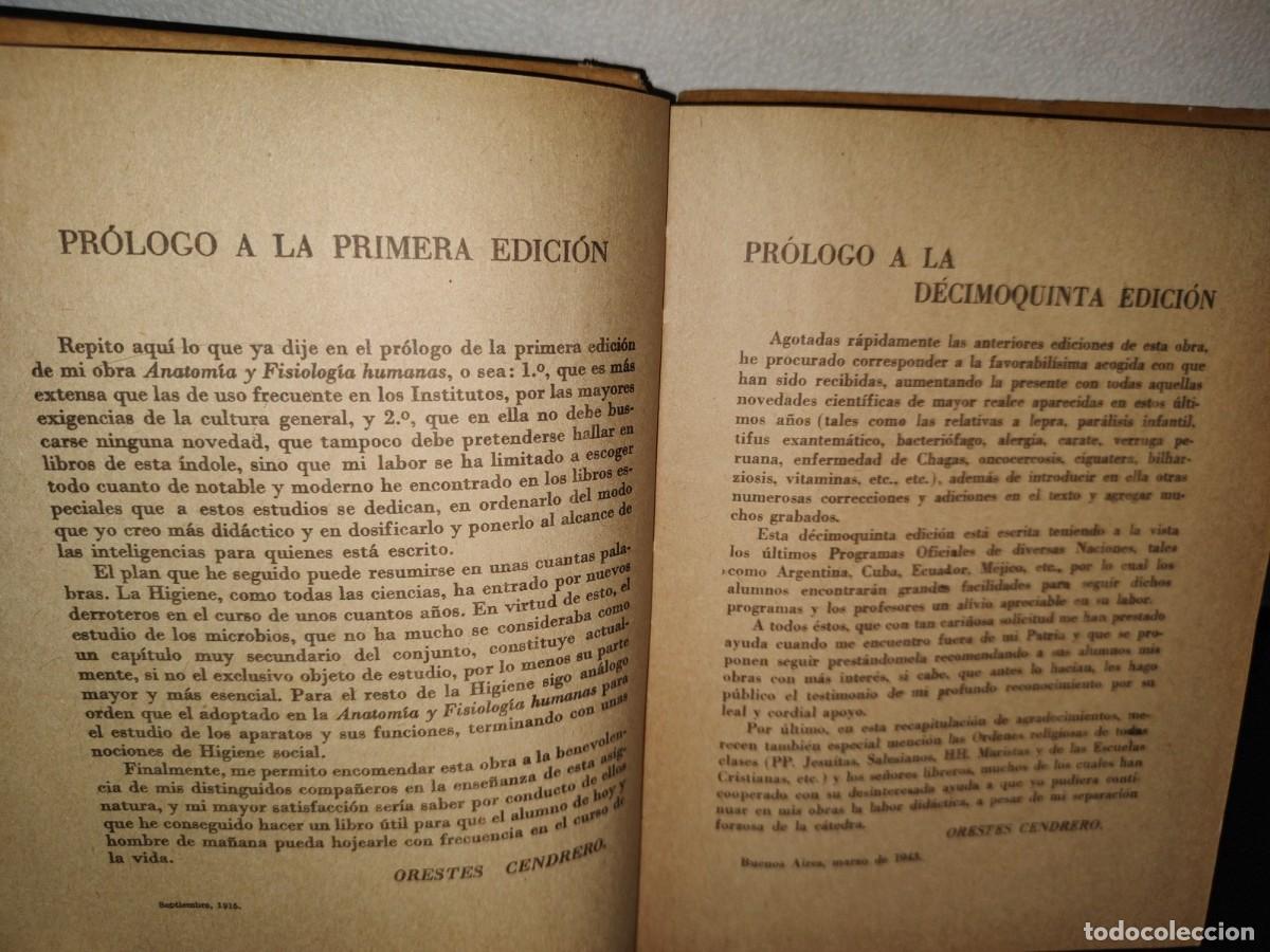 Libros de segunda mano: 44- ELEMENTOS DE HIGIENE - ORESTES CENDRERO - 1946 - Foto 5